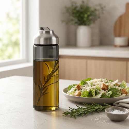 Olive Oil Dispenser Bottle for Kitchen (Grey / 14OZ Set of 1)