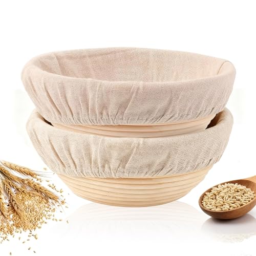Banneton Bread Proofing Basket 10 Inch Sourdough Proofing Basket with Liner