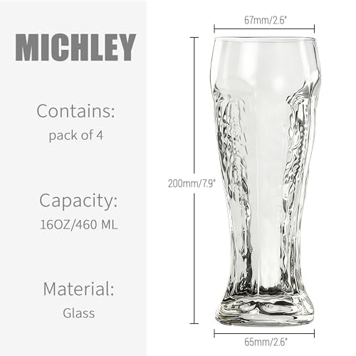MICHELY Beer Glasses Set of 4 (Beer Glasses / 4 Count)