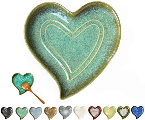 Ceramic Spoon Rest for Stove Top (Retro Jade Green)