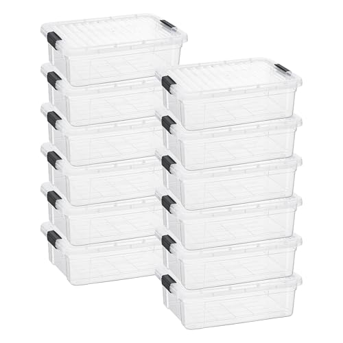 7.4 Quart Clear Plastic Storage Bin with Lid (7.4 Quart)