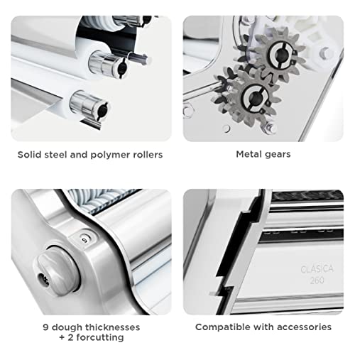 Classic 260 Pasta Maker Machine (Chrome)