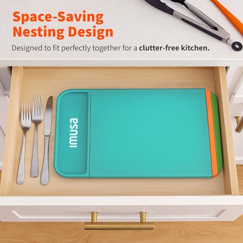 IMUSA Cutting Board Set (3PK W/Removable Tray)