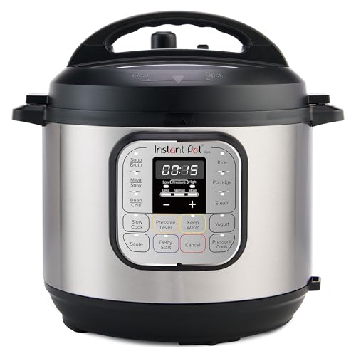Duo 7-in-1 Mini Electric Pressure Cooker, Slow Rice Cooker, Steamer, Sauté, Yogurt Maker, Warmer & Sterilizer, Includes Free App with over 1900 Recipes, Stainless Steel, 3 Quart (3 Quarts)