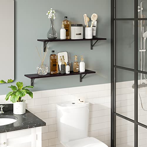 Long Wall Shelves (Espresso / 31.5 Inch)