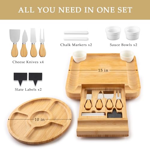 Premium Bamboo Charcuterie Board (Icon Set)
