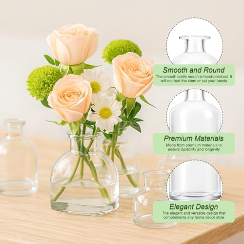 Glass Bud Vase Set of 28 Pcs