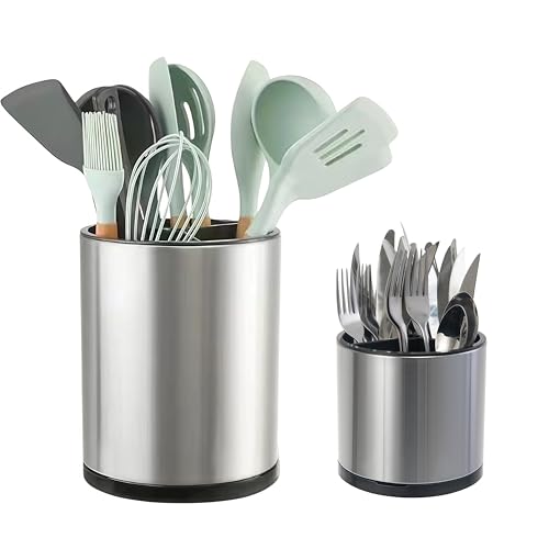 Kitchen Utensil Holder (Large & Medium / silvery)
