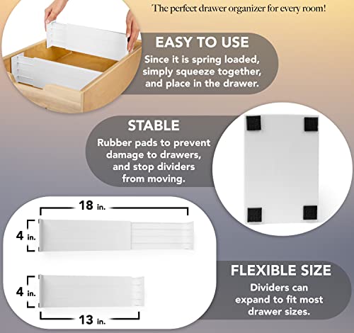 Dial Industries Dresser Drawer Organizer Dividers (4.5 in Deep, (Set of 2))
