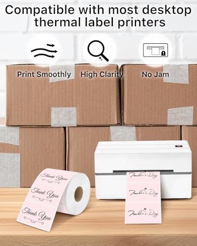 3" x 2" Thermal Labels (3"x2" / Pink)
