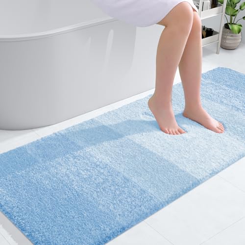 Bathroom Runner Rug 59x24 (59" X 24" / Sky Blue)