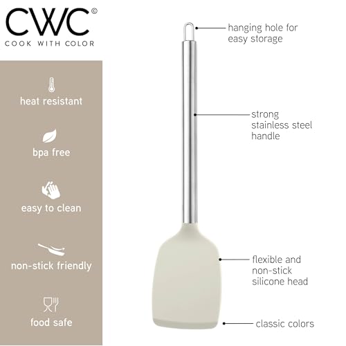 Silicone Cooking Utensils (Brown / 10 Pieces)