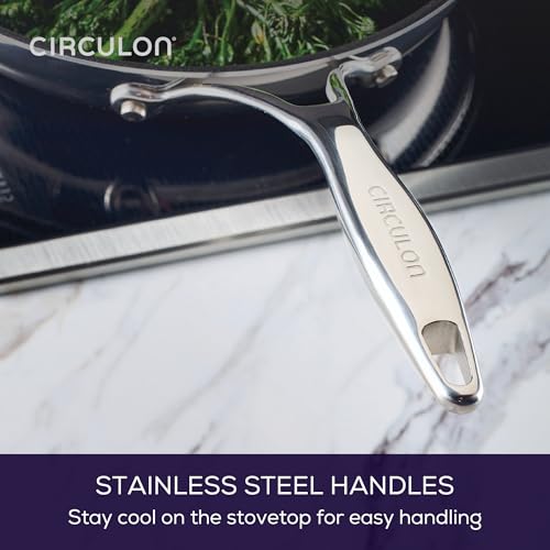 C1 Series Clad Stainless Steel with ScratchDefense Technology Cookware Nonstick Induction Frying Pan (10-Inch)