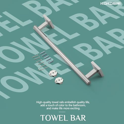 Hand Towel Bar 16 Inch Bathroom Towel Holder for Bath Kitchen Toilet Wall Mounted Chrome Stainless Steel B4005CH (Polished Chrome / 16-Inch)