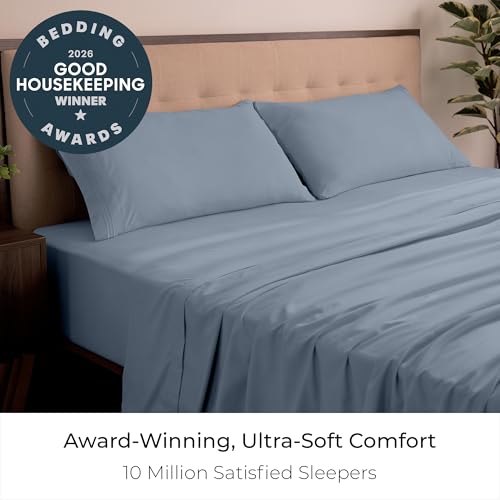 Iconic 4 Piece (1573 Blue Hydrangea / King - EXTRA DEEP pocket)