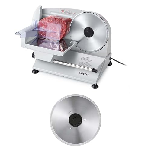 Meat Slicer 7.5" Electric Deli Slicer with 2 SUS420 Blades (7.5 inch / Silver)