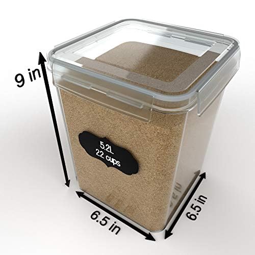 Airtight Flour and Sugar Containers with Lids (Set of 3 Flour Container)