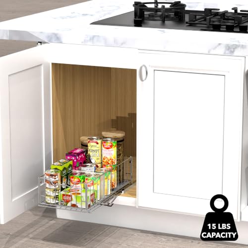 Pull Out Cabinet Sliding Basket (Chrome)