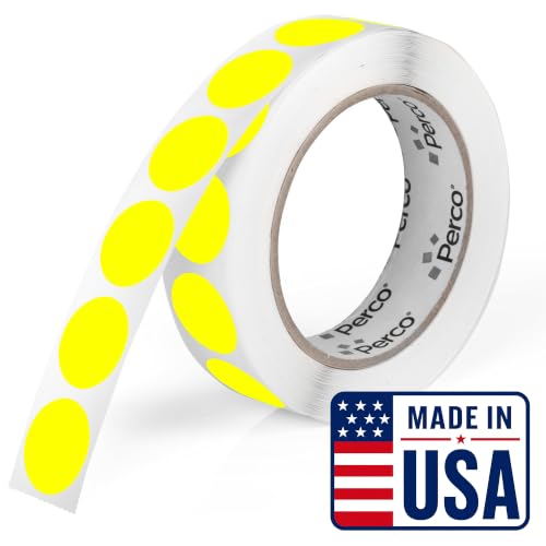 Neon Yellow Round Circle Dot Sticker 1 (Neon Yellow / 1 Inch)