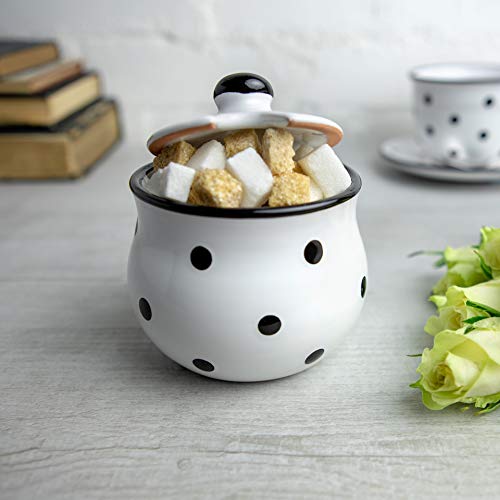 Ceramic Sugar Bowl with Lid (White)