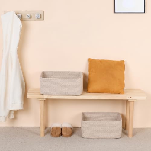 Large Storage Baskets for Shelves (2pcs-L17×W13×H7.5" / Natural)