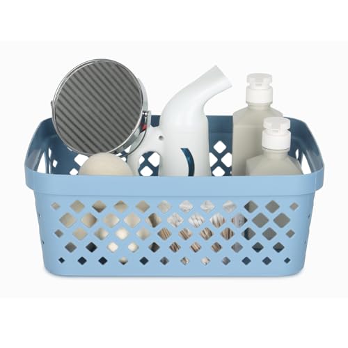 Plastic Storage Basket Set (Marina Blue / 2 Gallon)