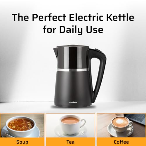 Electric Kettle 1100W (EK Black Dbl Wall)