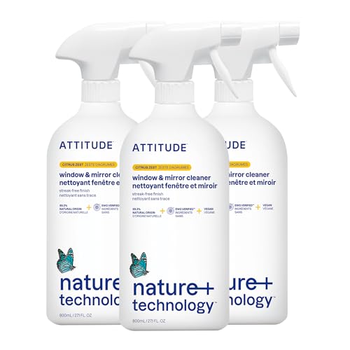 ATTITUDE Window & Mirror Cleaner (27.1 Fl Oz (Pack of 3))