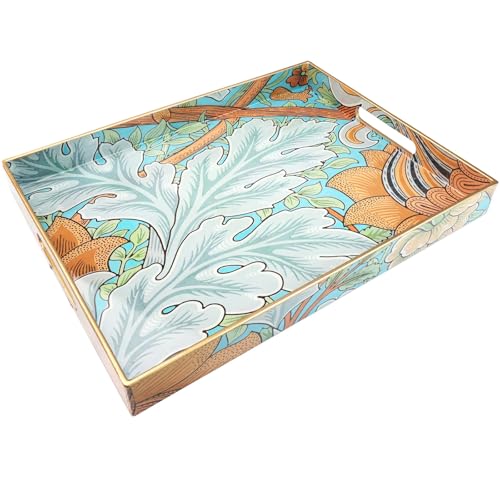 Plastic Serving Tray with Handles for Coffee Table (Multi E)