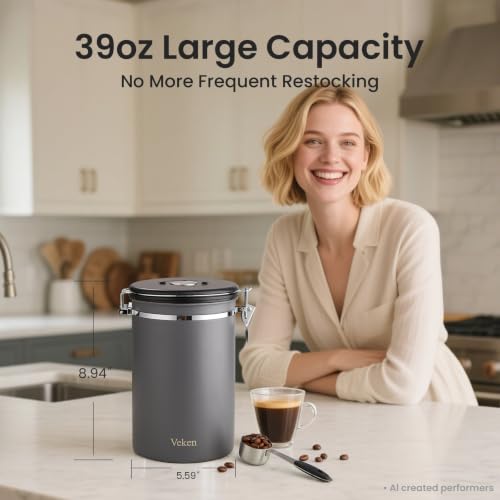 Coffee Canister (Gray / 39 oz)