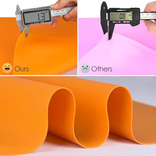 Extra Large Silicone Mats for Kitchen Counter (06-orange / 27.6"L x 16"W)