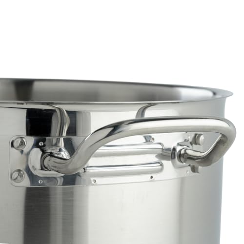 Silver 12 qt Stainless Steel Stock Pot with Cover (12 Quarts / Pot With Cover)