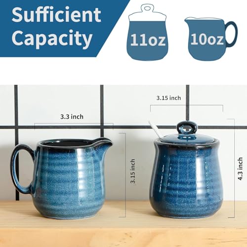 Porcelain Sugar and Creamer Set