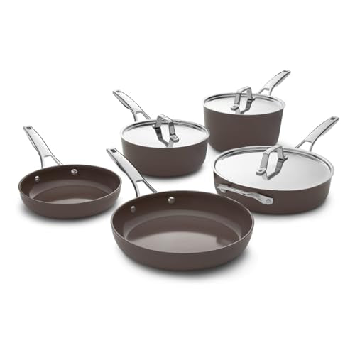 Premier Ceramic Nonstick 8 Piece Cookware Set (8-Piece Set / Fond)