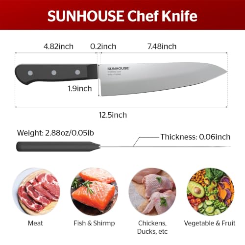 Chef Knife 7.5" High Carbon Stainless Steel (KS-KN190CH)