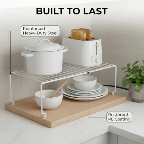 4 Pack Kitchen Cabinet Shelf Riser (4 Count)