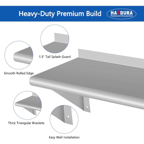 HARDURA 2 Pack Stainless Steel Shelf 12" X 36" (12" x 36"-2 PACKS)