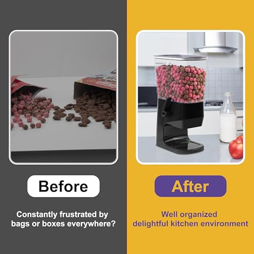 Cereal Dispenser Countertop 1 Pack (Black / 3.2L)