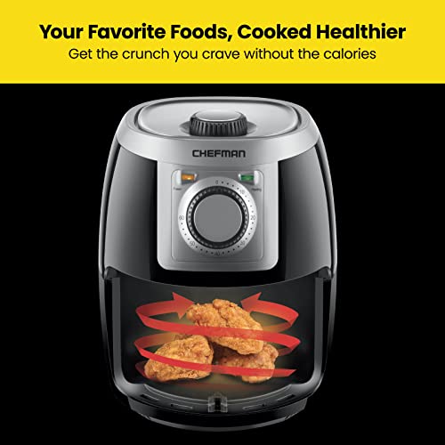Small Compact Air Fryer Healthy Cooking (2 Quart / Silver)