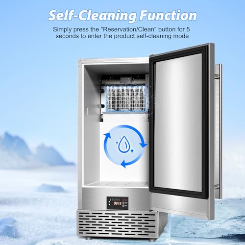 Under Counter Ice Maker (95Lbs/24H-Silver2)