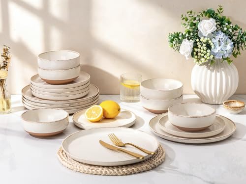 Dinnerware Sets for 8 (Light Beige / Service For 8(24Pcs))