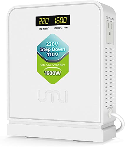 Step Down Transformer 220v to 110v 1600W Use Europe Appliances in US (1600W-220V to 110V)