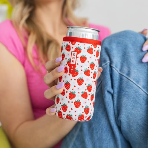 CanSok Sleeve for Beer & Soda Insulated Neoprene Cover (Berry Sweet / 12oz Can Sleeve)
