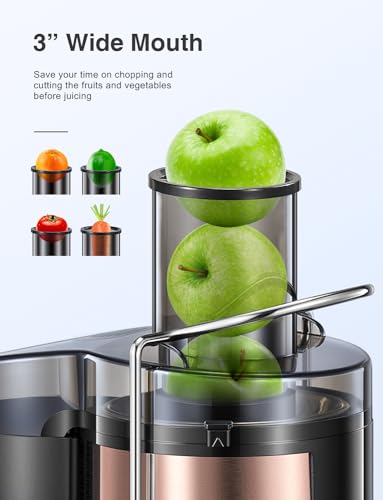 Juicer Machine 800W Centrifugal Juicer with Wide Mouth Feed Chute