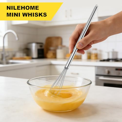 Mini Whisks Stainless Steel Whisk Set 9" 11" (Long Mini / 2 Piece)