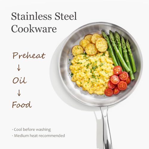 30 PCS Tri Ply Stainless Steel Cookware Set (Silver / 30 PCS)