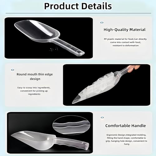 Plastic ice scoop for freezer