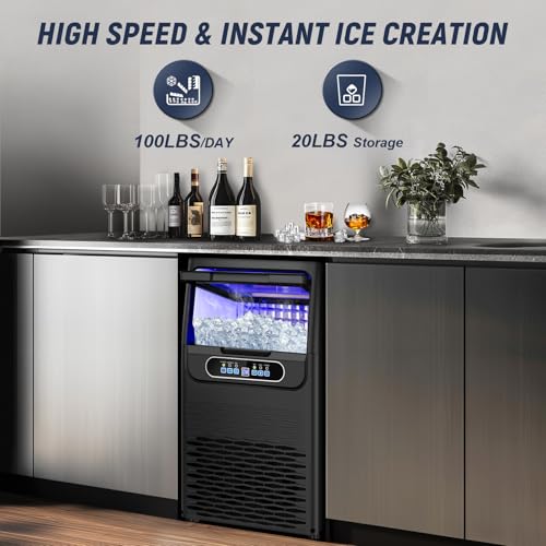 Under Counter Ice Maker Machine (Stainless Steel)