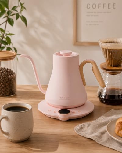 FLOW B9 Gooseneck Electric Kettle ±1°F Temperature Control (Munch Pink)