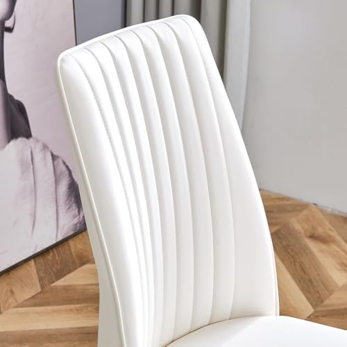 Modern Dining Chairs Set (B- All White)